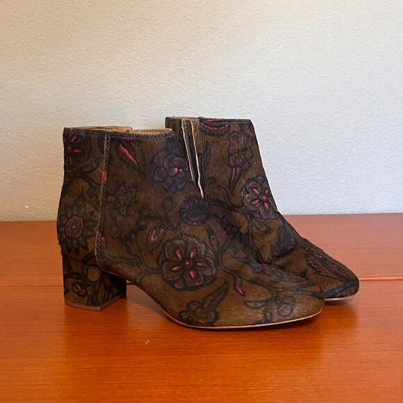 Madewell The Margot Boot in Floral Calf Hair Size 8 - Picture 3 of 8